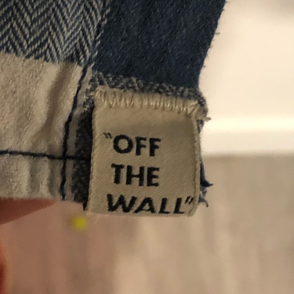 Vans Off The Wall LG Mens Blue Checkered Flannel - Picture 2 of 5